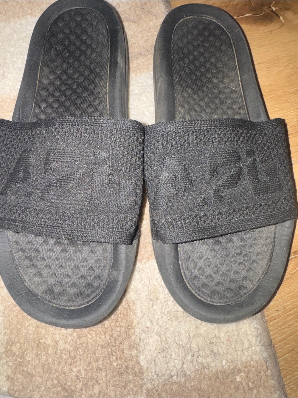 Womens  Black Slide Sandals APL